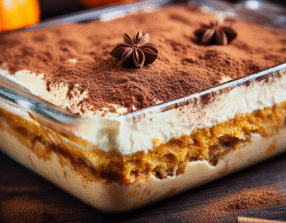 No Bake Spiced Pumpkin Tiramisu