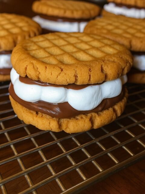 Peanut Butter S’mores Sandwich Cookies