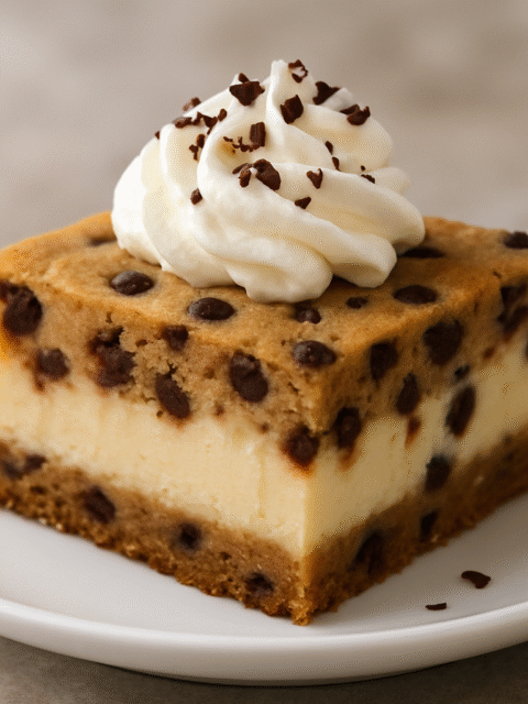 Chocolate Chip Cookie Dough Cheesecake Bars